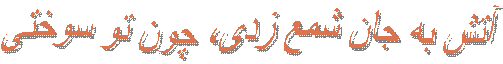 آتش به جان شمع زدی، چون تو سوختی